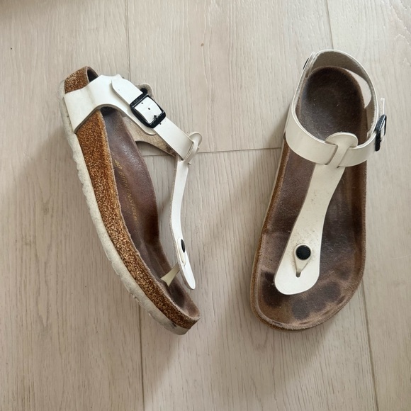 Birkenstock KAIRO Sandal in patent leather white 40 Women’s preloved Vacation - Picture 1 of 9